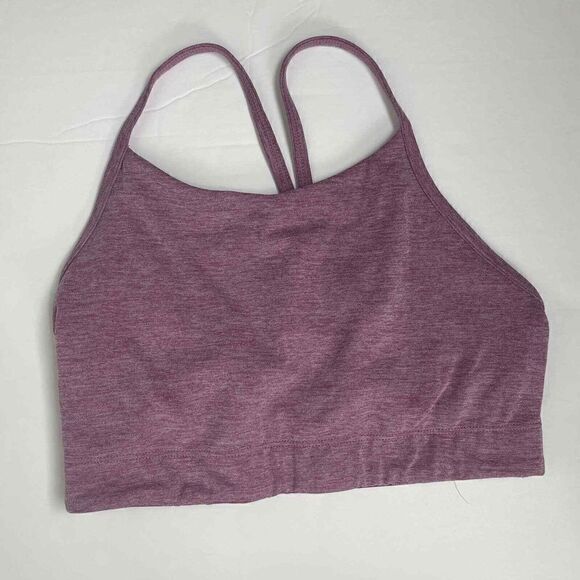 Stori. Pink Purple Longline‎ Sports Bra Cropped Tank Top Size 4 - Picture 2 of 6